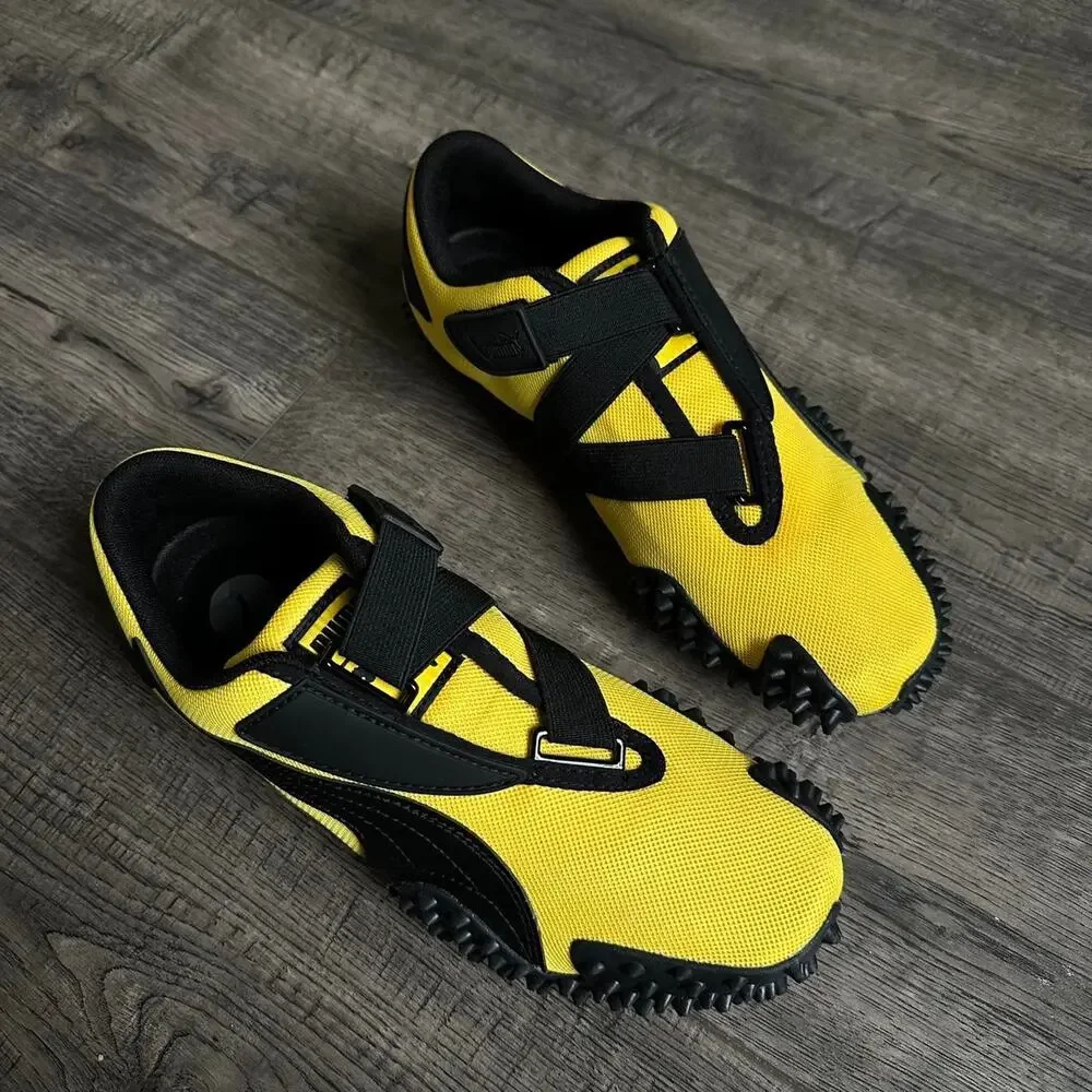 Cute Black Yellow Spike Chunky Weird Slim Sporty Puma Speedcat Low Shoe Sneaker